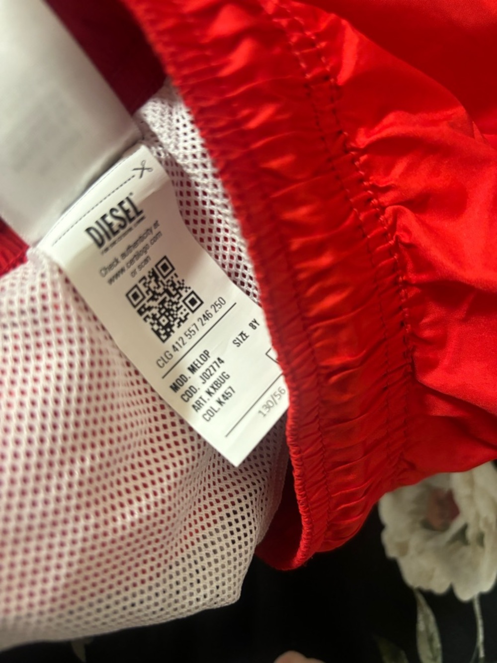 Diesel Vibrant Red Swim Trunks